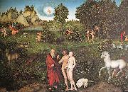 CRANACH, Lucas the Elder The Paradise dfg oil